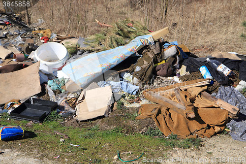 Image of garbage dump in the nature