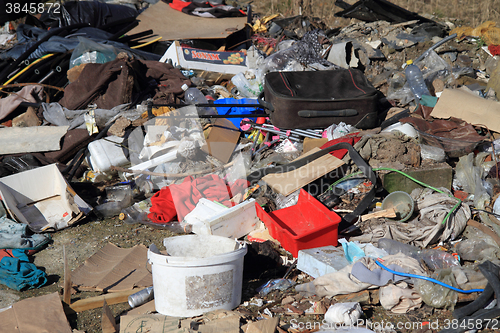 Image of garbage dump in the nature