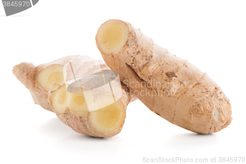 Image of Ginger root on white