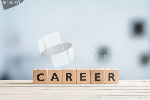 Image of Career sign on a wooden desk