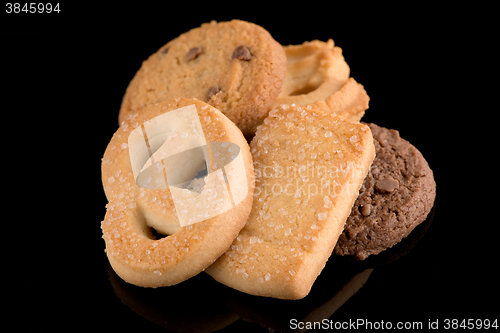 Image of Butter cookies on black