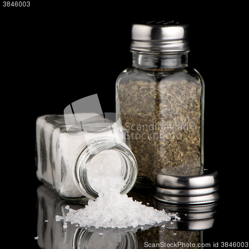 Image of  Salt and oregano shakers