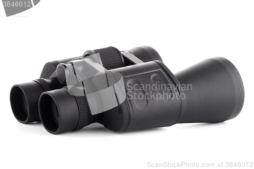 Image of Black binoculars isolated