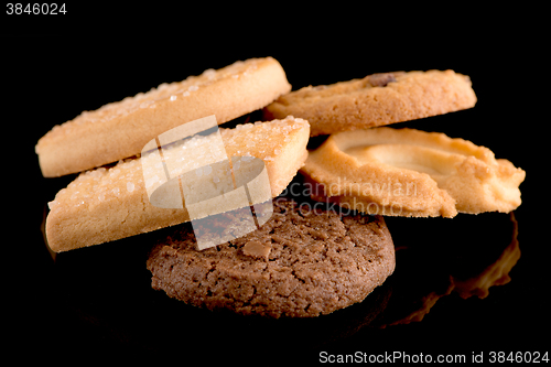 Image of Butter cookies on black