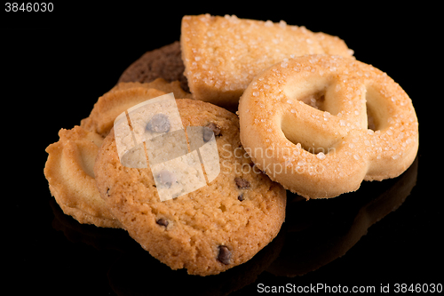 Image of Butter cookies on black