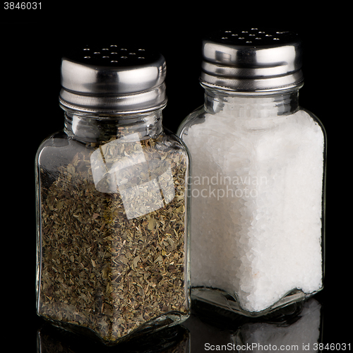 Image of  Salt and oregano shakers