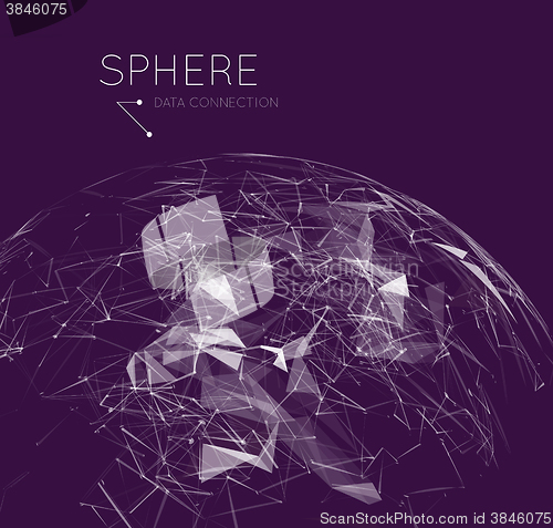 Image of Global communication in the sphere form