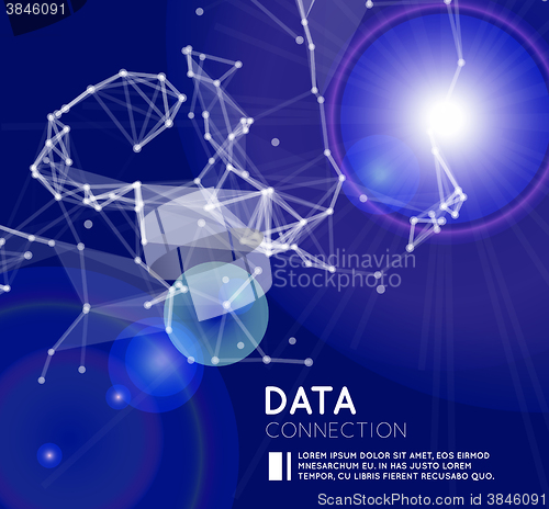 Image of Abstract network connection background