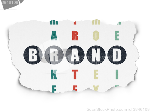 Image of Advertising concept: Brand in Crossword Puzzle