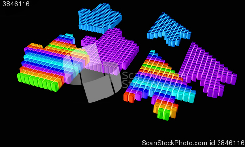 Image of Set of Link selection computer mouse cursor