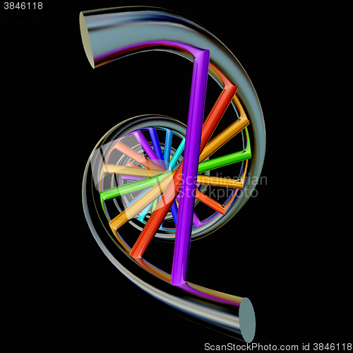 Image of DNA structure model