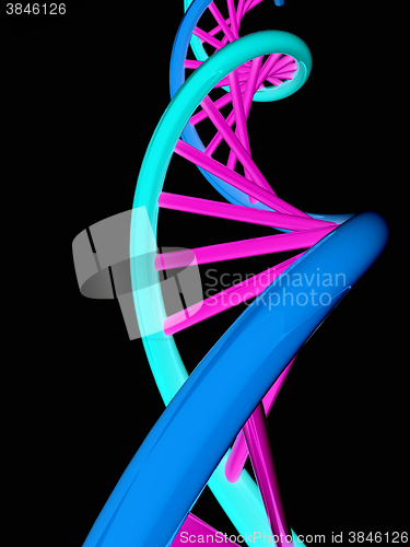 Image of DNA structure model