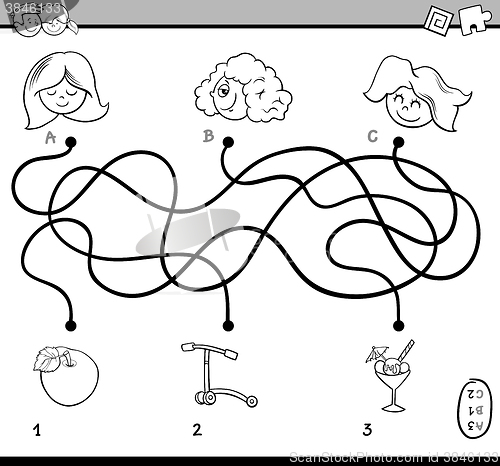 Image of maze activity coloring book