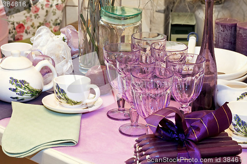 Image of Purple table