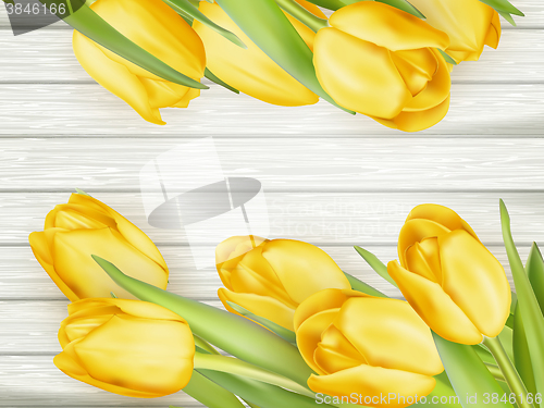 Image of Yellow tulips. EPS 10