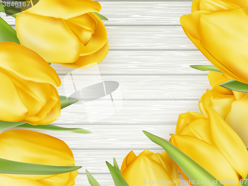 Image of Yellow tulips. EPS 10