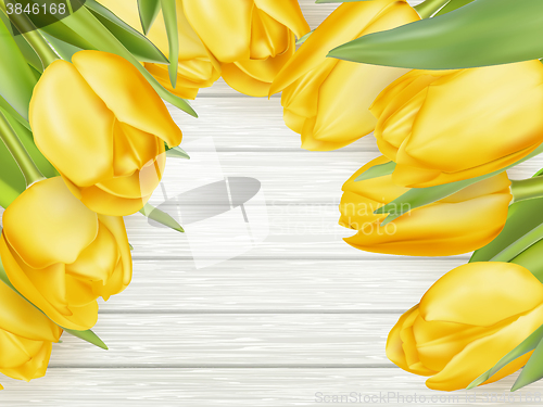 Image of Yellow tulips. EPS 10