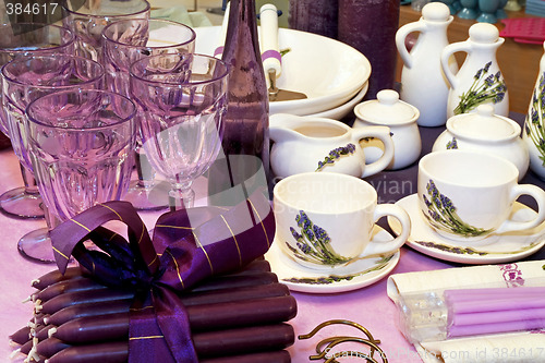 Image of Purple tableware