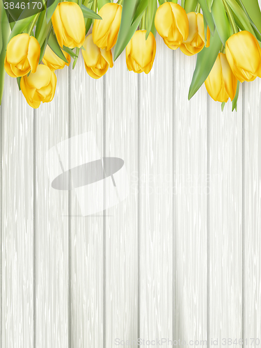 Image of Yellow tulips. EPS 10