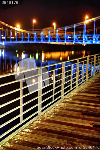Image of Wroclaw, Poland - famous Grunwaldzki Bridge  