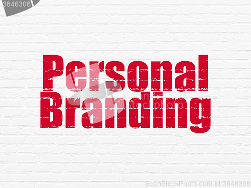 Image of Marketing concept: Personal Branding on wall background