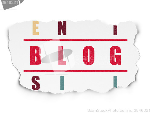 Image of Web design concept: Blog in Crossword Puzzle