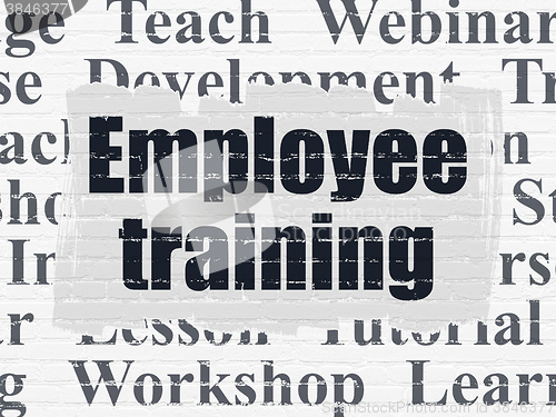 Image of Studying concept: Employee Training on wall background