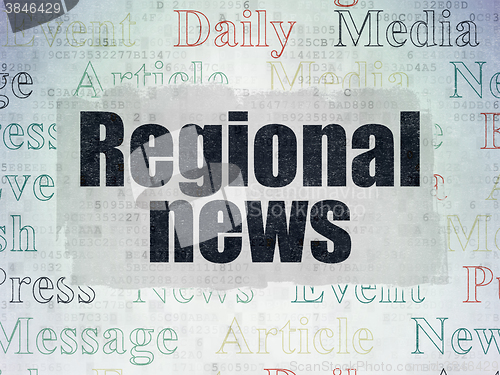 Image of News concept: Regional News on Digital Paper background