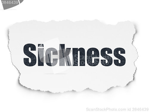 Image of Health concept: Sickness on Torn Paper background