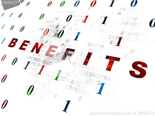 Image of Business concept: Benefits on Digital background