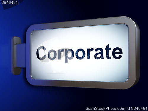 Image of Business concept: Corporate on billboard background