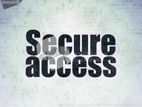 Image of Safety concept: Secure Access on Digital Paper background