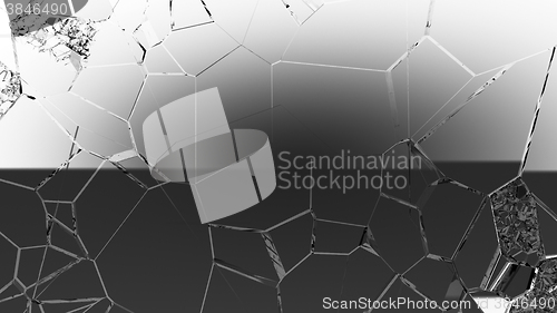Image of Cracked and broken glass background
