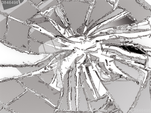 Image of Shattered or damaged glass Pieces isolated