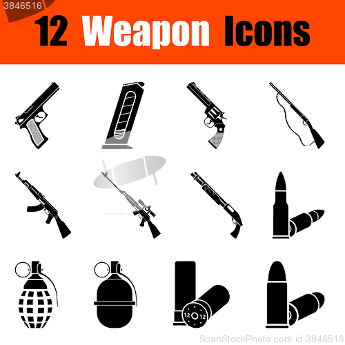 Image of Set of weapon icons