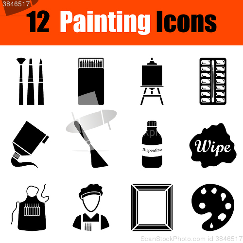 Image of Set of painting icons