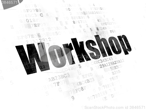 Image of Education concept: Workshop on Digital background