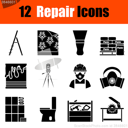 Image of Set of flat repair icons