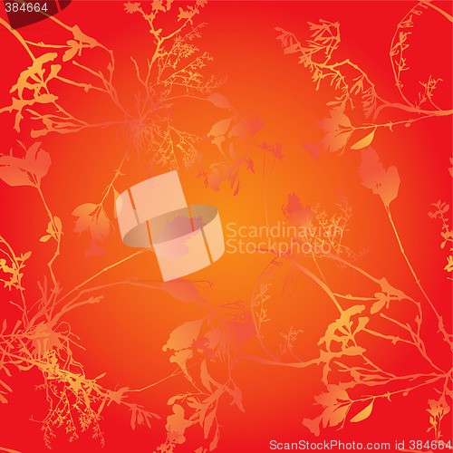 Image of golden floral tile
