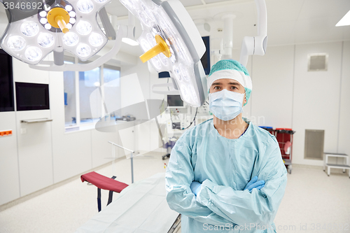 Image of surgeon in operating room at hospital