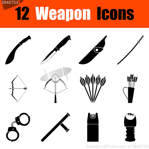 Image of Set of weapon icons