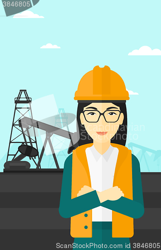 Image of Cnfident oil worker.