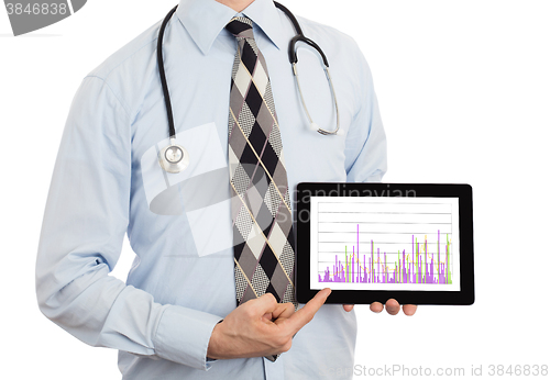 Image of Doctor holding tablet - Graph