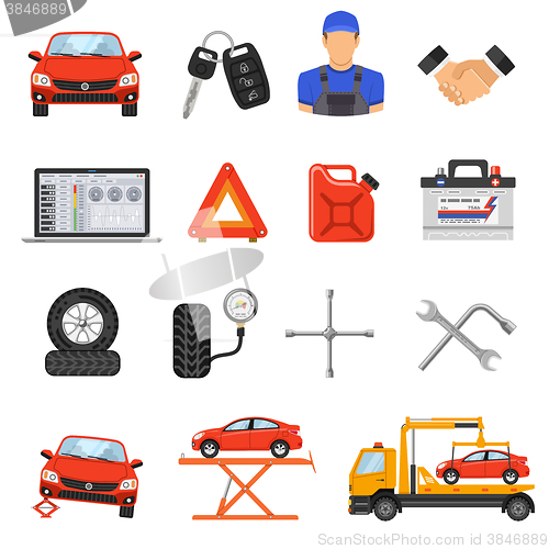 Image of Car Service Set Vector Icons