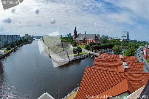 Image of View on historical center in Kaliningrad. Russia