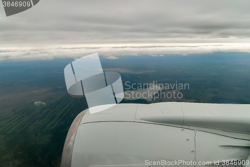 Image of Aerial view of summer field