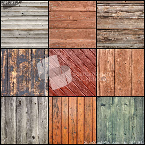 Image of collection of wooden planks