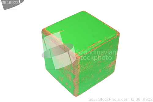 Image of old wooden toy over white