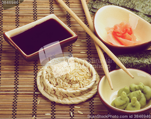 Image of Ingredients to Preparing Sushi