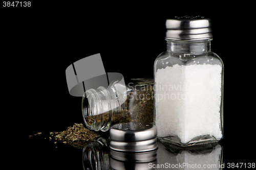 Image of  Salt and oregano shakers